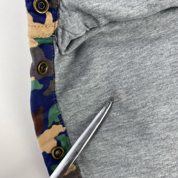 Vintage Baby Gap Bear Print Camo Style Cargo Pants Fully Lined Size 12-18 Months - Picture 9 of 13